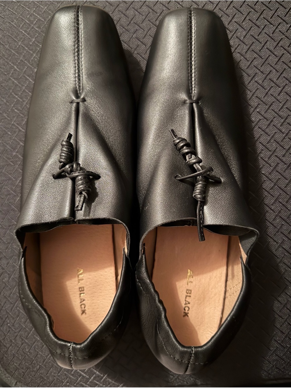 All Black Women Leather Shoes Size 40 or 9